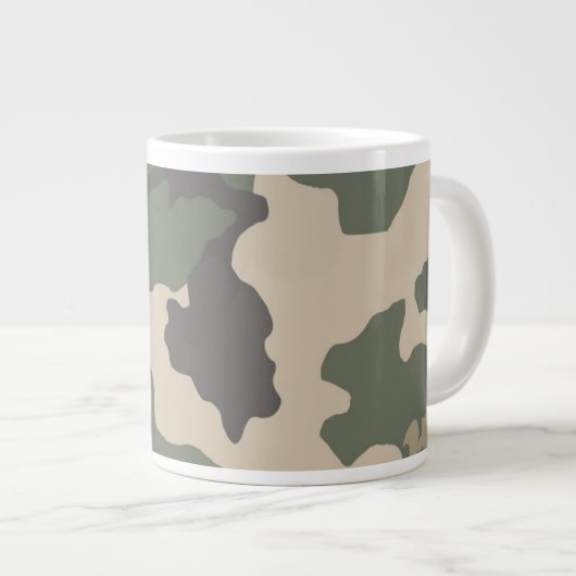 Green Camo Pattern Grote Koffiekop (Voorkant rechts)