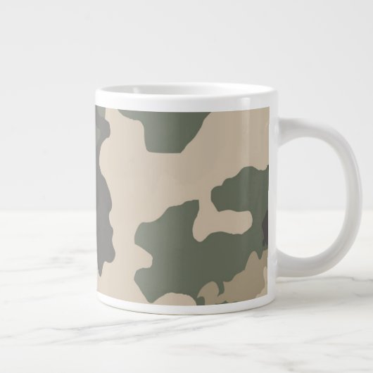 Green Camo Pattern Grote Koffiekop (Rechts)