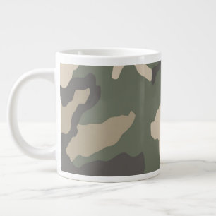 Green Camo Pattern Grote Koffiekop