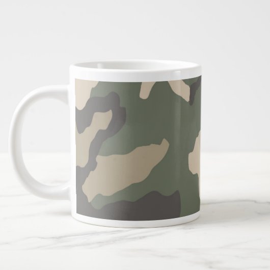 Green Camo Pattern Grote Koffiekop (Links)