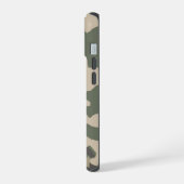 Green Camo Pattern iPhone 15 Case (Linkerkant)