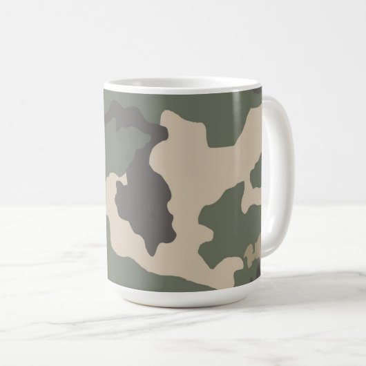 Green Camo Pattern Koffiemok (Voorkant rechts)