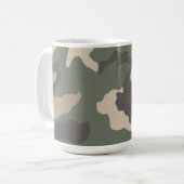 Green Camo Pattern Koffiemok (Voorkant links)