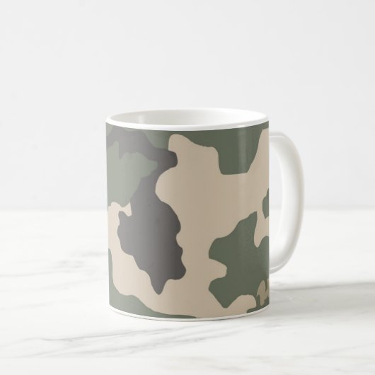 Green Camo Pattern Koffiemok (Voorkant rechts)