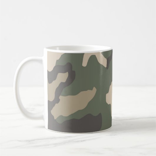 Green Camo Pattern Koffiemok (Links)