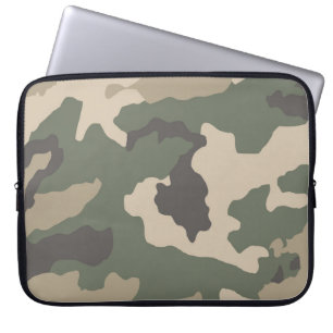 Green Camo Pattern Laptop Sleeve