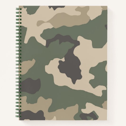 Green Camo Pattern Notitieboek (Voorkant)