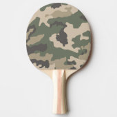Green Camo Pattern Tafeltennisbatje (Voorkant)