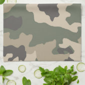 Green Camo Pattern Theedoek (Gevouwen)