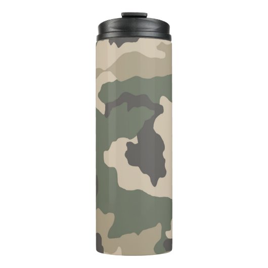 Green Camo Pattern Thermosbeker (Voorkant)