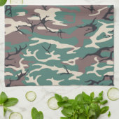 Green Camo Theedoek (Gevouwen)