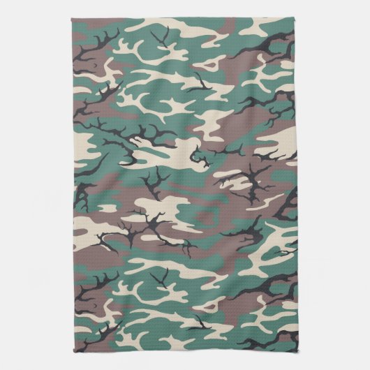 Green Camo Theedoek (Verticaal)