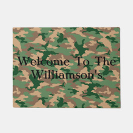 Green Camo Welcome Doormat Deurmat