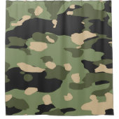 Green Camou Douchegordijn (Voorkant)