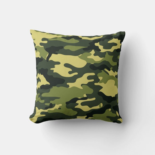 Green camouflage American MoJo Pillow Kussen (Voorkant)