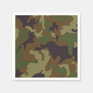 Green Camouflage Army Paper Napkins Servet