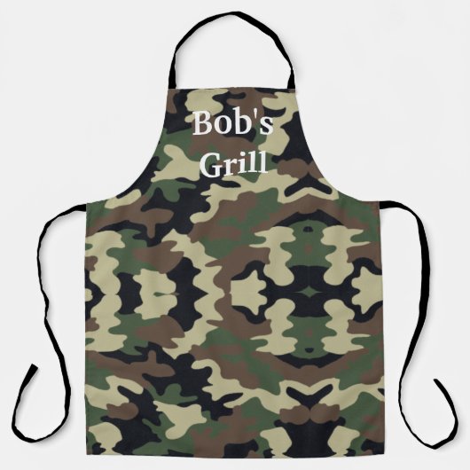 Green Camouflage Business Apron Schort (Voorkant)