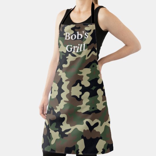 Green Camouflage Business Apron Schort (Insitu)