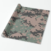 Green Camouflage Cadeaupapier (Uitgerold)