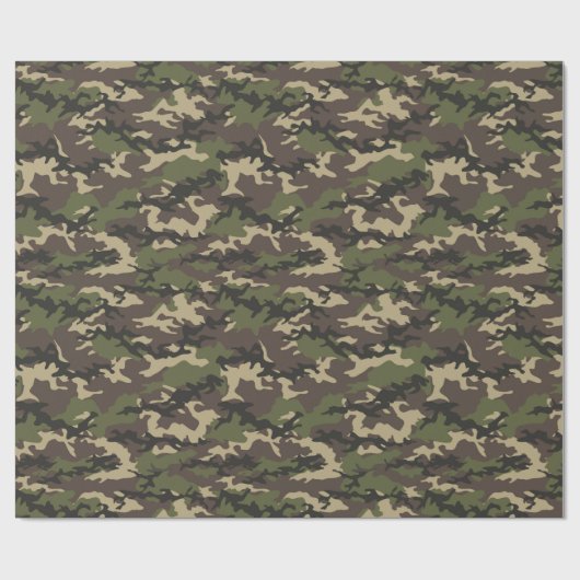 Green Camouflage Cadeaupapier (Vlak)