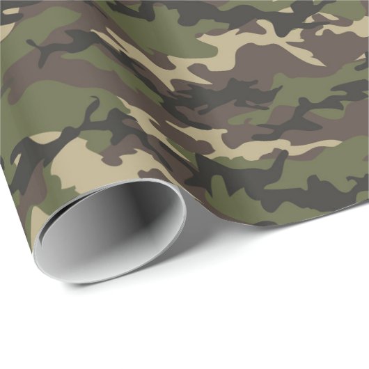 Green Camouflage Cadeaupapier (Rol Hoek)