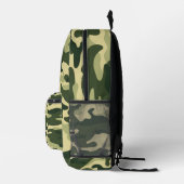 Green Camouflage camo Custom Name Printed Backpack Bedrukte Rugzak (Rechts)