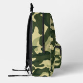 Green Camouflage camo Custom Name Printed Backpack Bedrukte Rugzak (Links)
