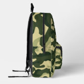 Green Camouflage camo Custom Name Printed Backpack Bedrukte Rugzak (Links)