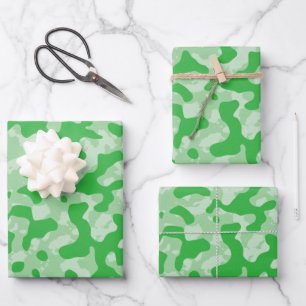 Green Camouflage Camo Inpakpapier Vel