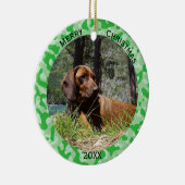 Green Camouflage Camo Keramisch Ornament (Rechts)