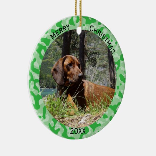 Green Camouflage Camo Keramisch Ornament (Rechts)