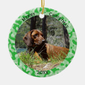 Green Camouflage Camo Keramisch Ornament (Voorkant)