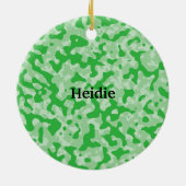 Green Camouflage Camo Keramisch Ornament (Achterkant)