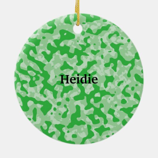 Green Camouflage Camo Keramisch Ornament (Achterkant)