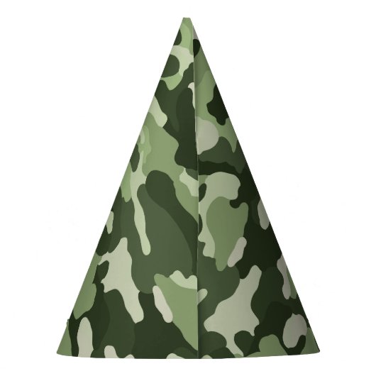 Green Camouflage Feesthoedjes (Achterkant)