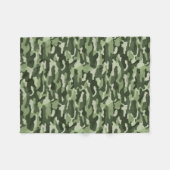 Green Camouflage Fleece Deken (Voorkant (Horizontaal))