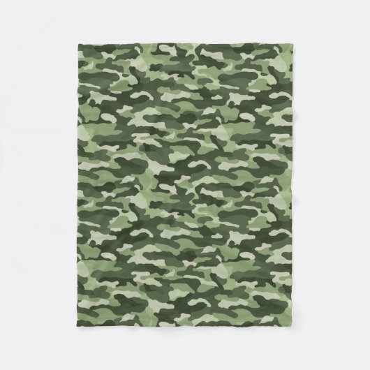 Green Camouflage Fleece Deken (Voorkant)