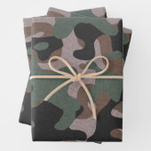 Green Camouflage Inpakpapier Vel (In situ)