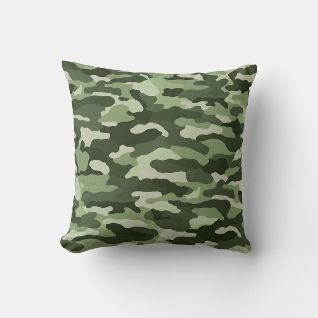 Green Camouflage Kussen (Voorkant)