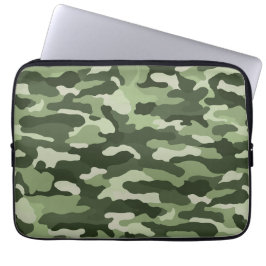 Green Camouflage Laptop Sleeve