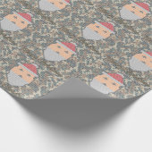 Green Camouflage Merry kerstkerstkerstkerstman Cadeaupapier (Hoek)