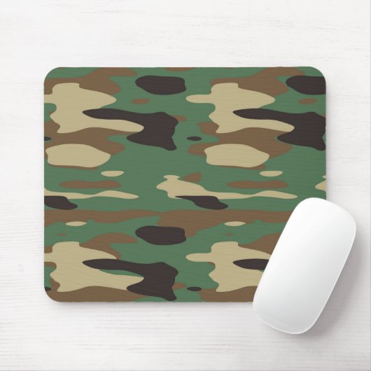 Green Camouflage Mousepad Muismat (Met muis)