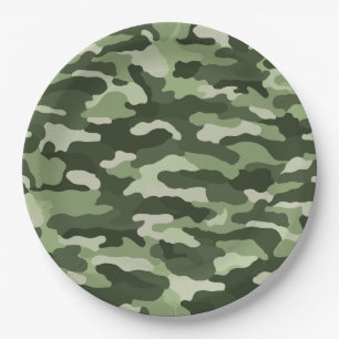 Green Camouflage Papieren Bordje