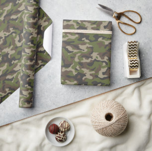 Green Camouflage Pattern Cadeaupapier