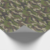 Green Camouflage Pattern Cadeaupapier (Hoek)