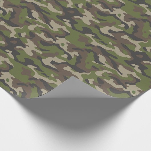 Green Camouflage Pattern Cadeaupapier (Hoek)