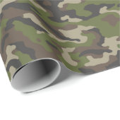 Green Camouflage Pattern Cadeaupapier (Rol Hoek)