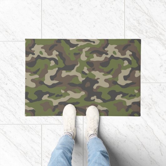 Green Camouflage Pattern Deurmat (Binnen)
