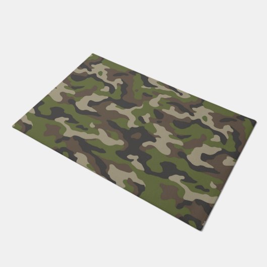 Green Camouflage Pattern Deurmat (Schuin)