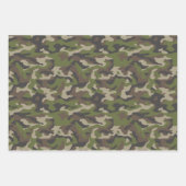 Green Camouflage Pattern Inpakpapier Vel (Voorkant)